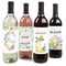 Big Dot of Happiness Wildflowers Baby - Boho Floral Baby Shower Decorations for Women and Men - Wine Bottle Label Stickers - Set of 4
